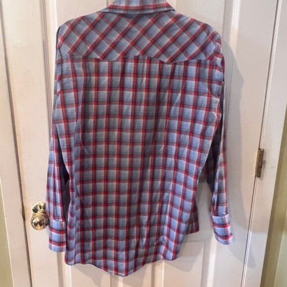 Levis plaid shirt Mens M The Cowboys Tailor Western Pearl Tab Snap Rodeo Vintage - Picture 6 of 7